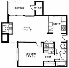 1 Bed 1 Bath E205 floor plan
